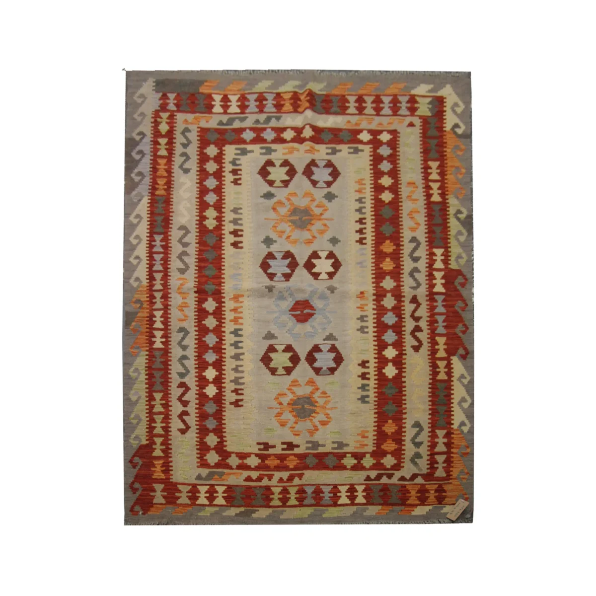 Traditional Wool Kilim Geometric Oriental Rug