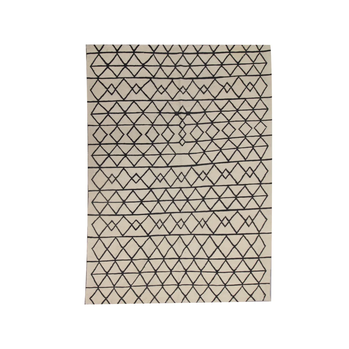 Modern Cream Black Kilim Rug 2020