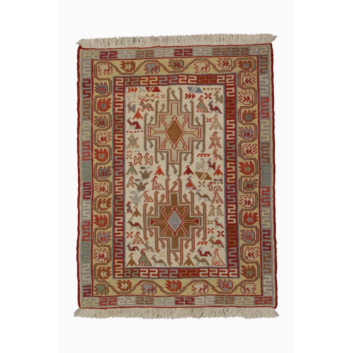 Persian Afshar Silk Kilim Rug 2020