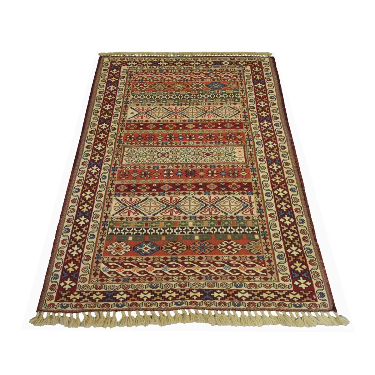 Striped Persian Sirjan Kilim Rug 2020